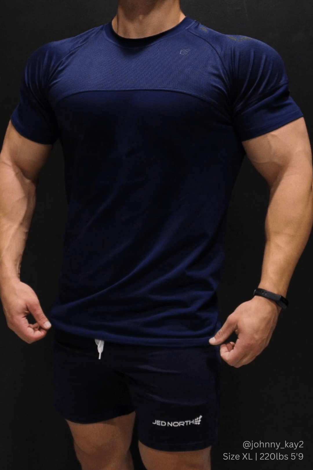 Jed North Core Mesh Workout T-Shirt 2.0 - Marineblau