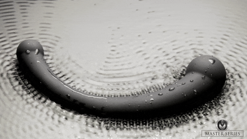 10X Vibra-Crescent Vibrating Silicone Dual-Ended Dildo - DealByEthan.gay loves Master Series