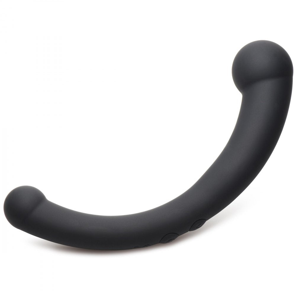 10X Vibra-Crescent Vibrating Silicone Dual-Ended Dildo - DealByEthan.gay loves Master Series