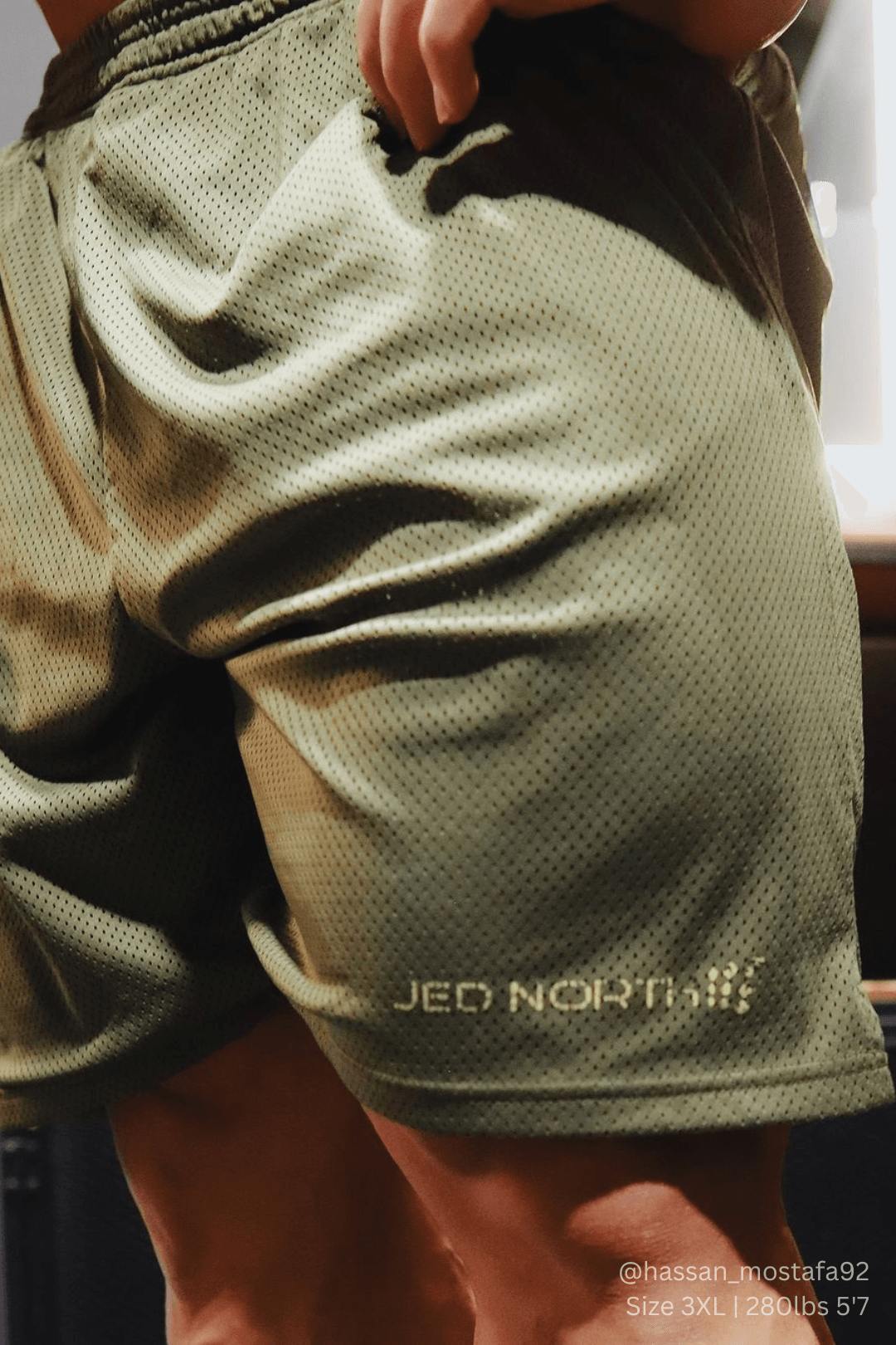 Jed North Jersey Mesh 7.5" Gym Shorts - Olive