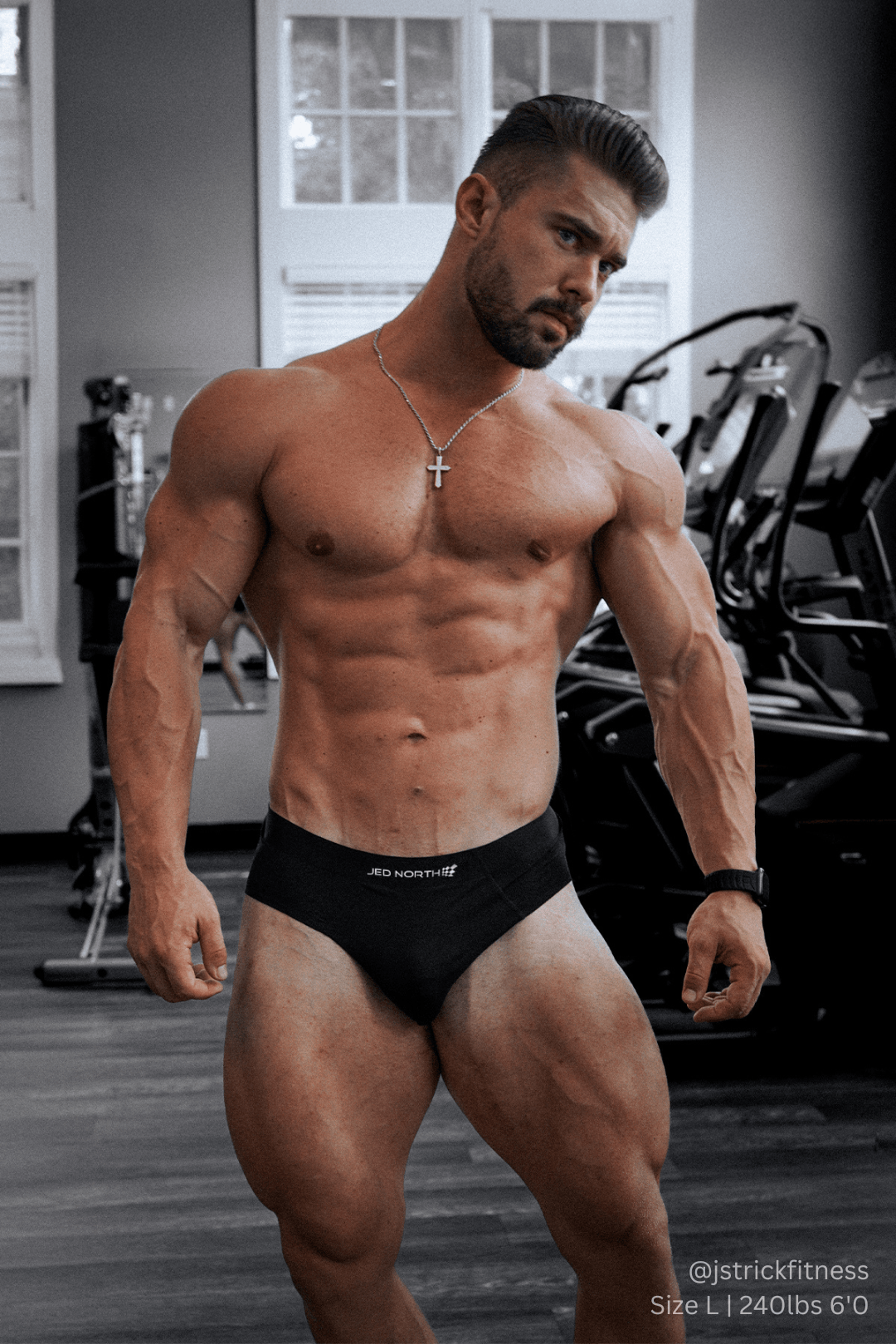 Jed North Men's Athletic Seamless Briefs 2-Pack - Black & Navy