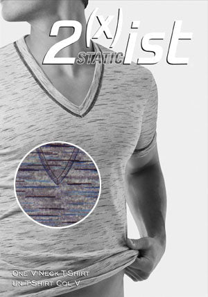 2xist Static Deep V Neck T Shirt Grey 4910 Size L - DealByEthan.gay loves 2(x)ist