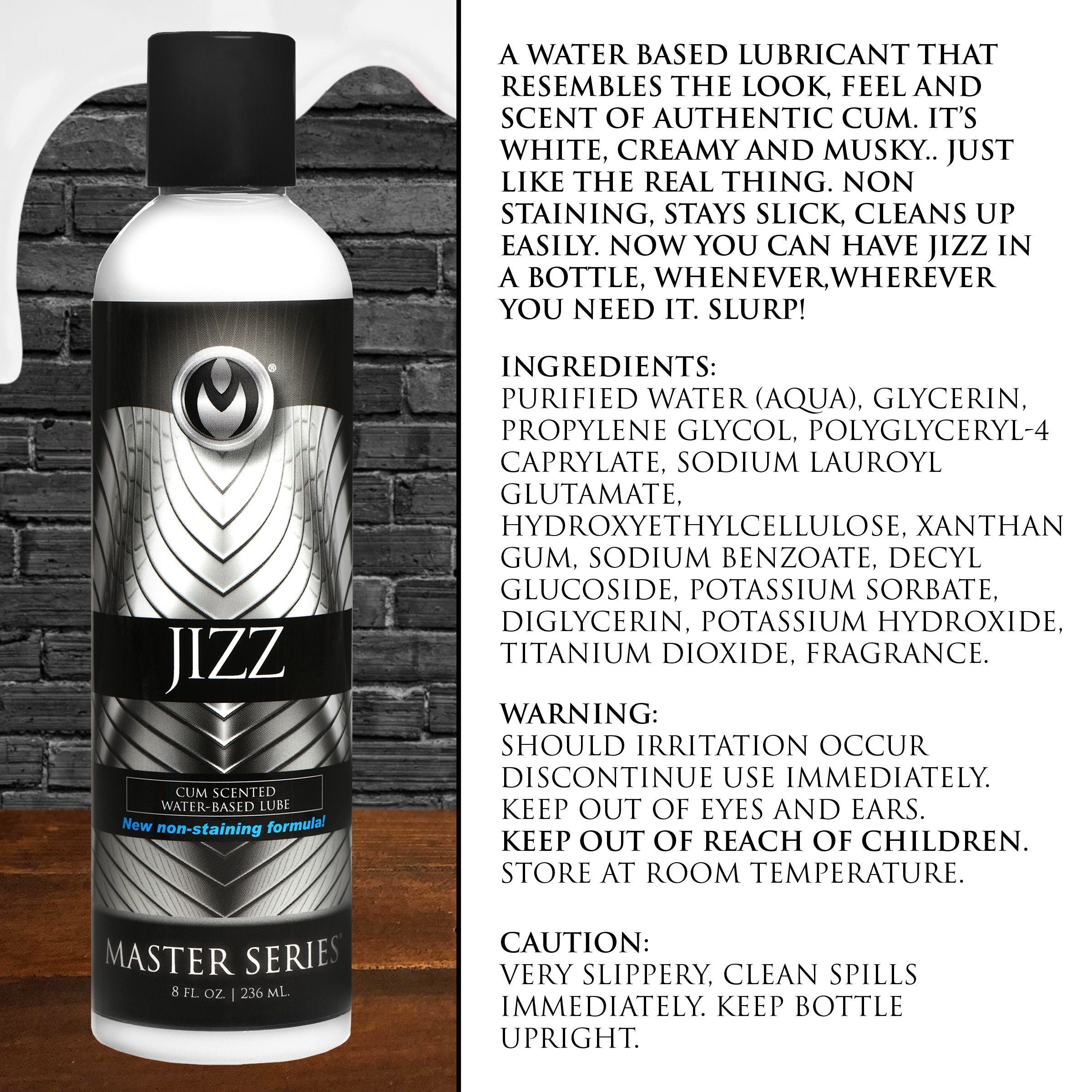 8oz Jizz Cum-Scented Lube - DealByEthan.gay loves Master Series