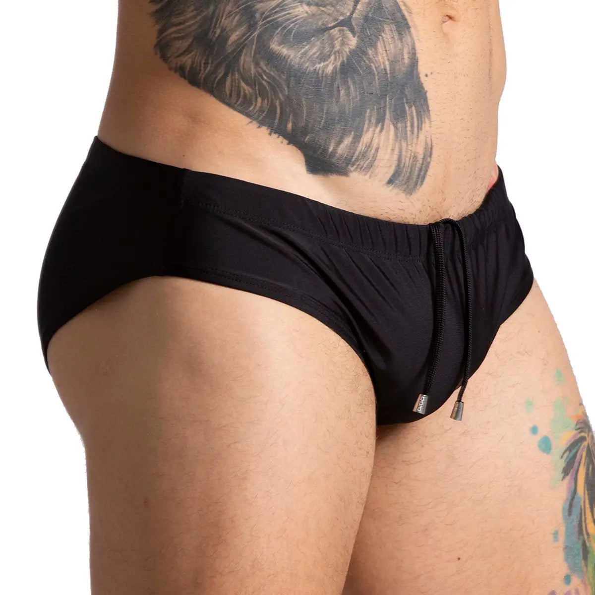 BRAZILIAN BLACK SWIM BRIEF - Black swimsuit for men