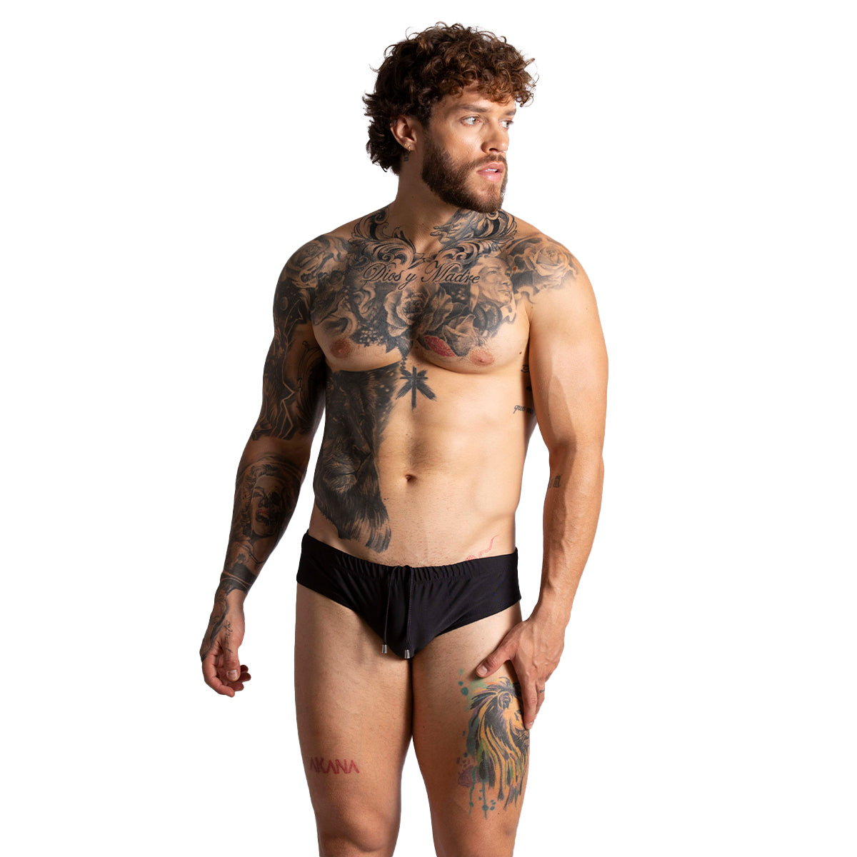 BRAZILIAN BLACK SWIM BRIEF - Black swimsuit for men