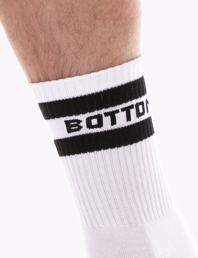 Barcode Berlin Fetish Bottom Half Socks White/Black 91615-204 Size S/M - DealByEthan.gay loves Barcode Berlin