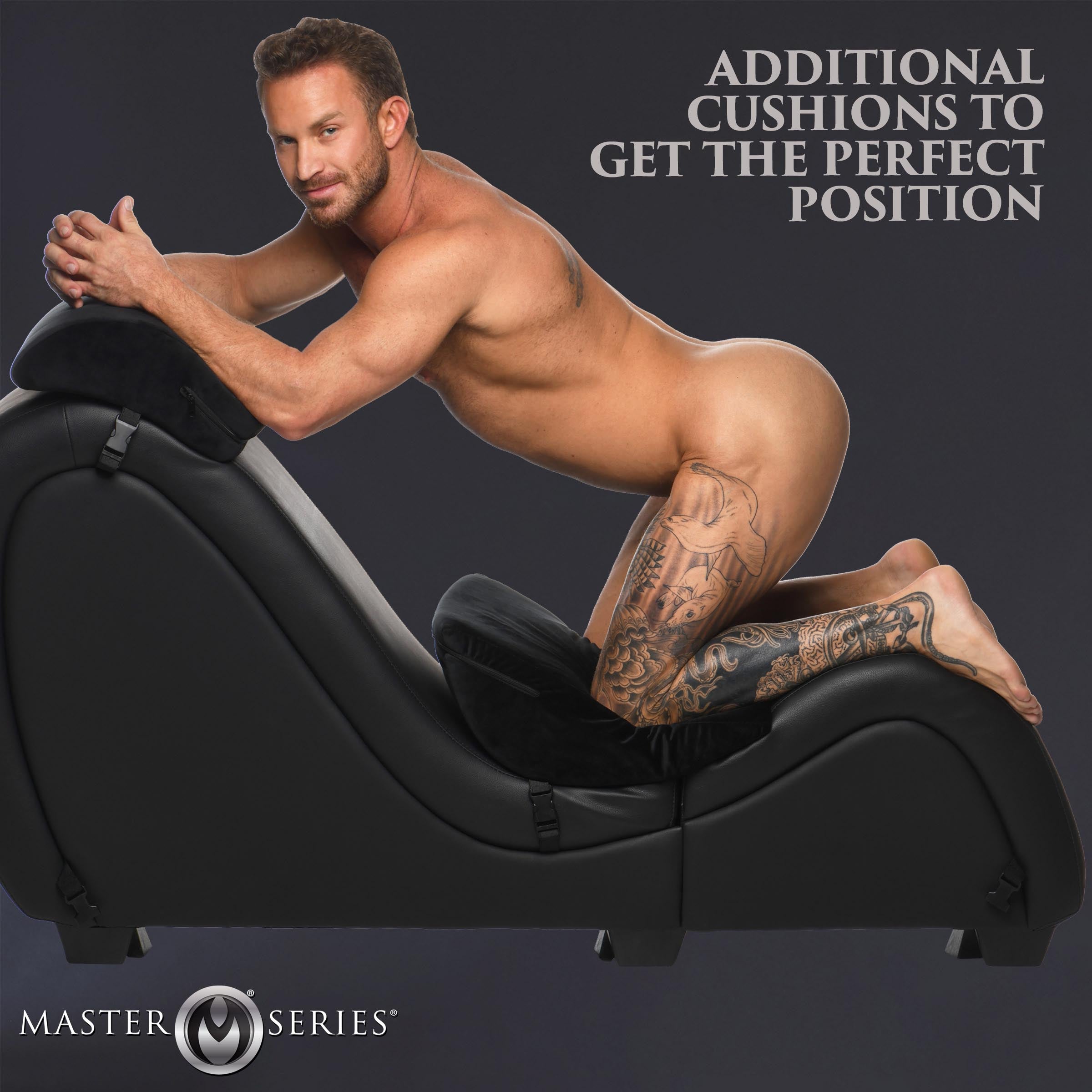 Black Detachable Kinky Couch Sex Chaise with Love Pillows - DealByEthan.gay loves Master Series
