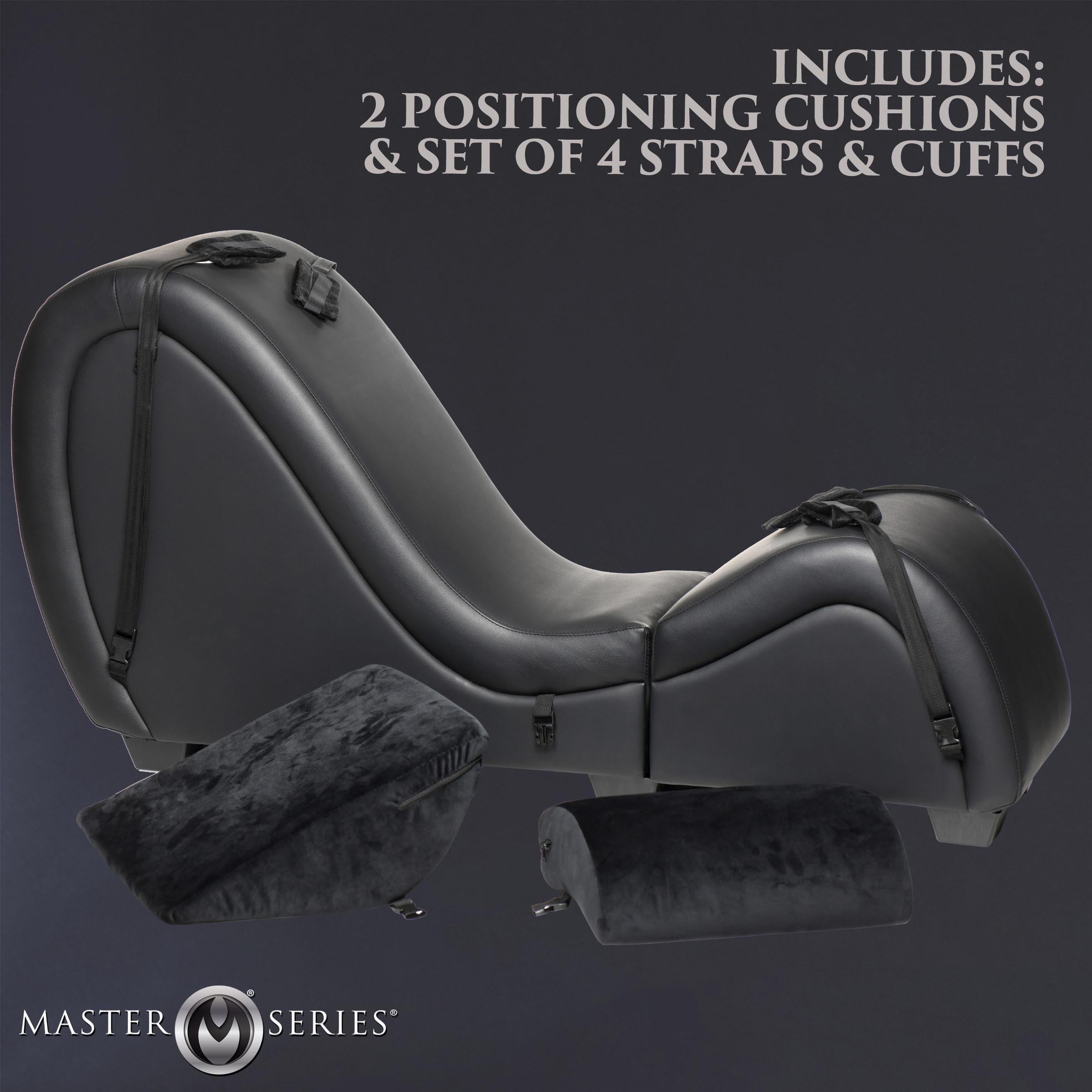Black Detachable Kinky Couch Sex Chaise with Love Pillows - DealByEthan.gay loves Master Series