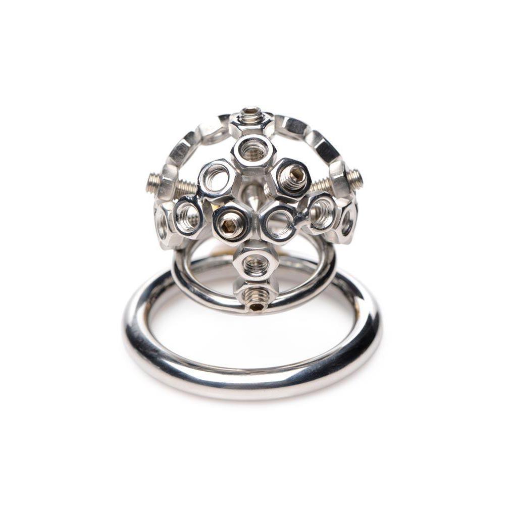 Bolted Chastity Cage with Spikes - DealByEthan.gay loves Master Series