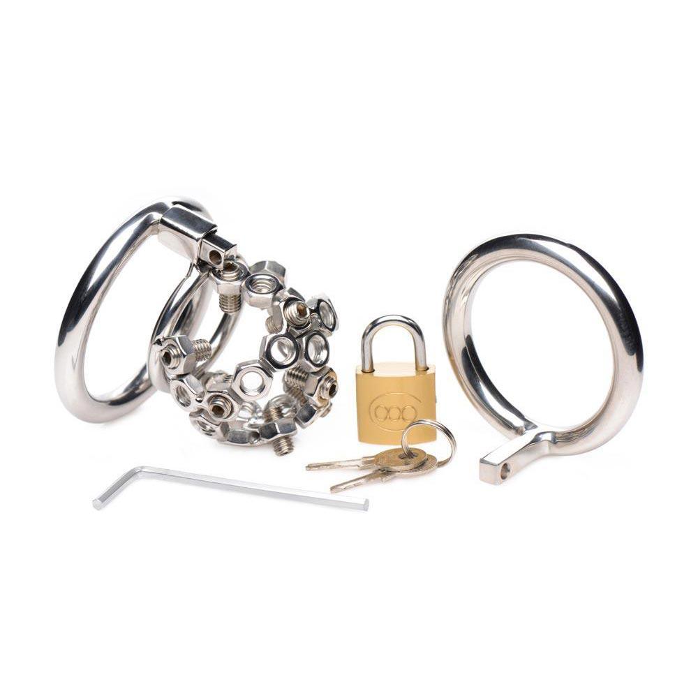 Bolted Chastity Cage with Spikes - DealByEthan.gay loves Master Series