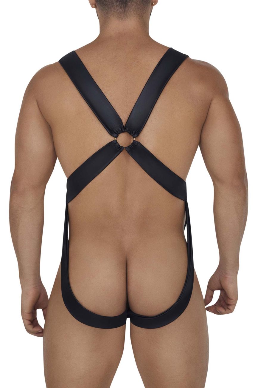 CandyMan 99695 Harness Bodysuit Color Black - DealByEthan.gay loves CandyMan