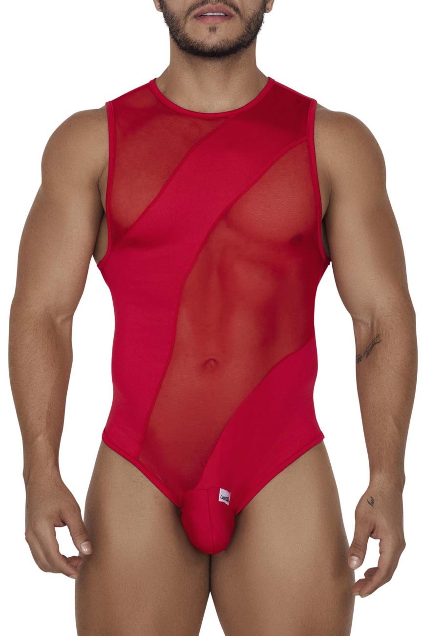 CandyMan 99699 Mesh Bodysuit Color Red - DealByEthan.gay loves CandyMan