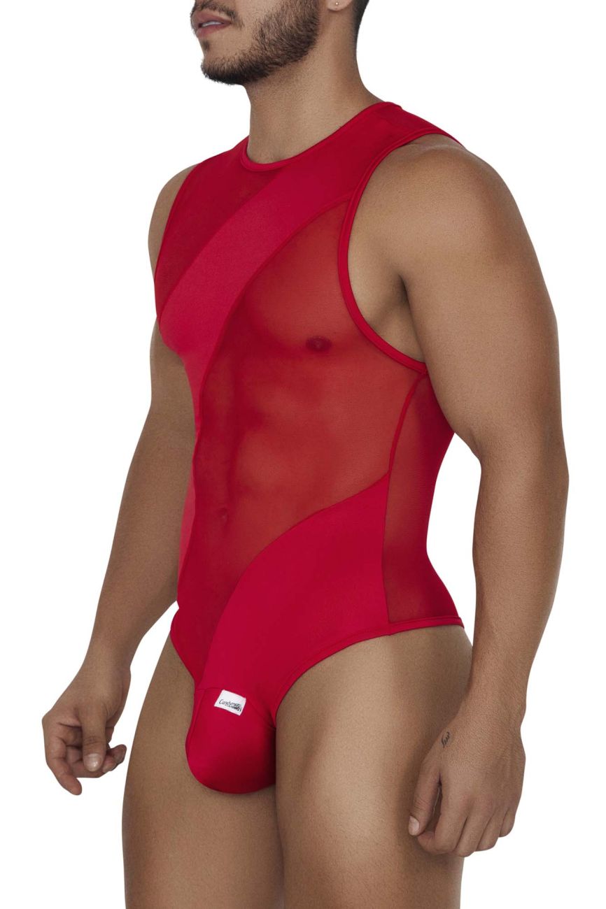 CandyMan 99699 Mesh Bodysuit Color Red - DealByEthan.gay loves CandyMan