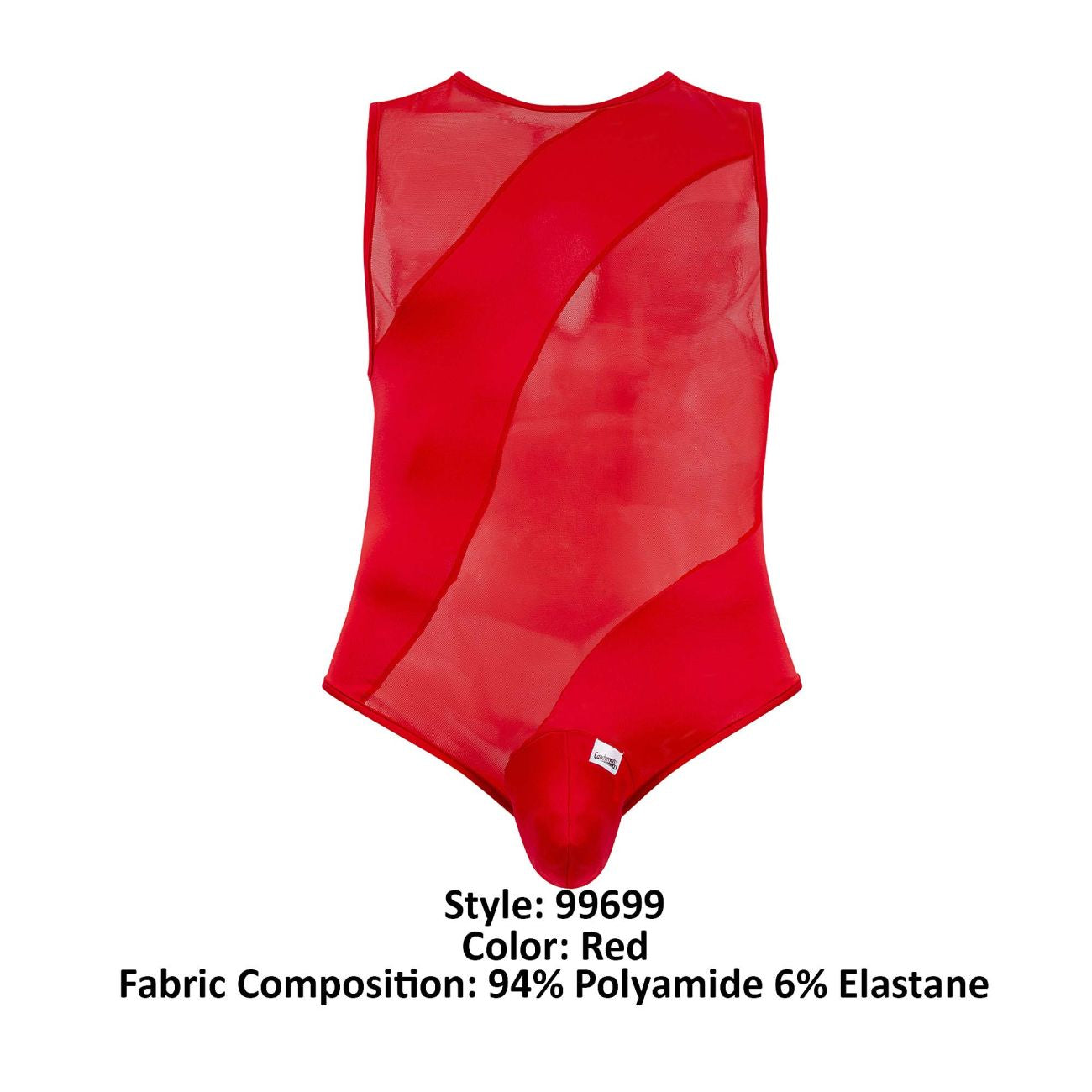 CandyMan 99699 Mesh Bodysuit Color Red - DealByEthan.gay loves CandyMan