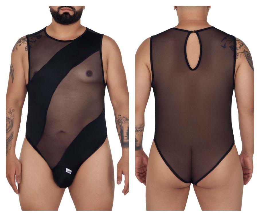 CandyMan 99699X Mesh Bodysuit Color Black - DealByEthan.gay loves CandyMan