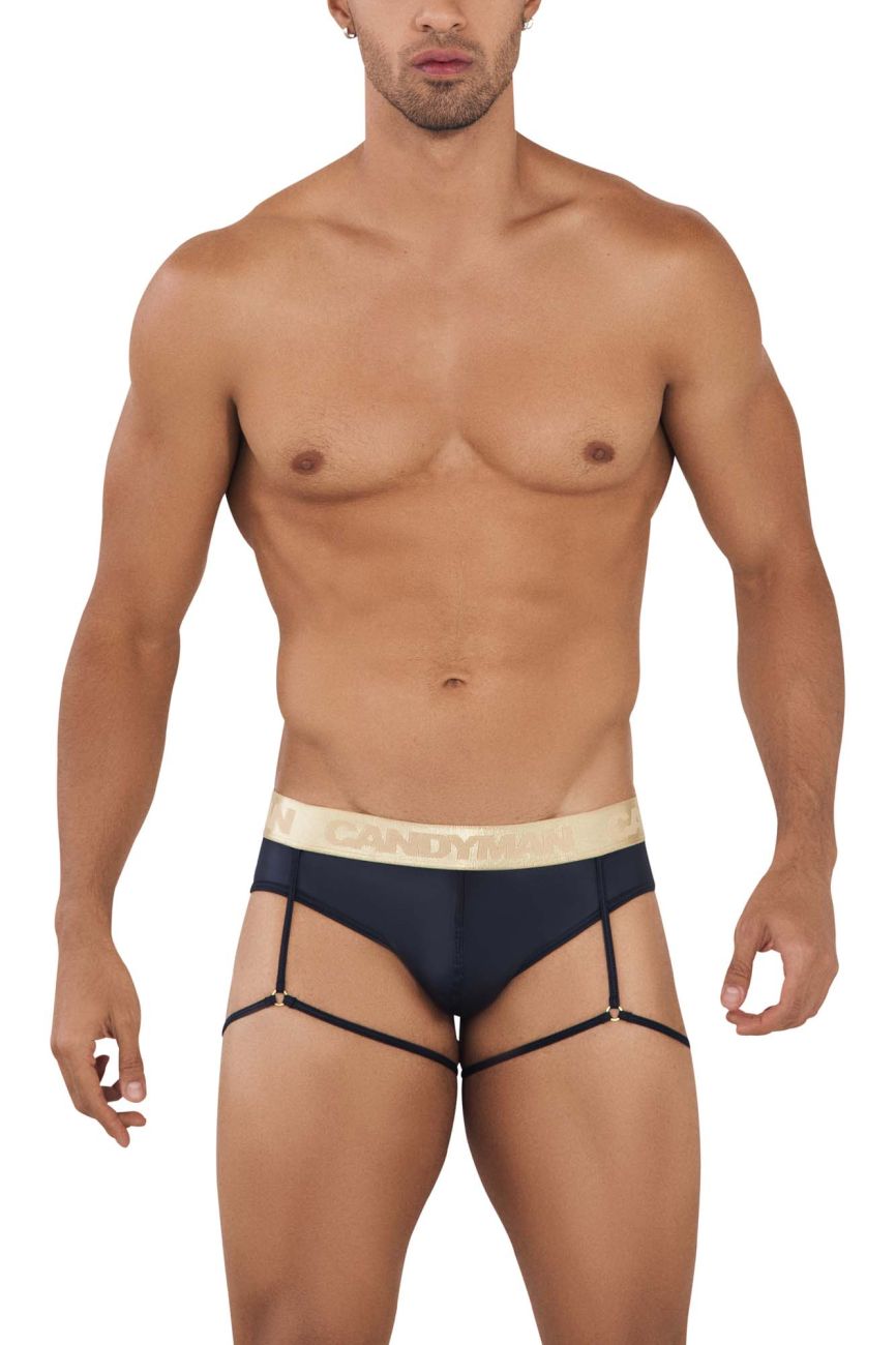CandyMan 99722 Garter Mesh Briefs Color Black - DealByEthan.gay loves CandyMan