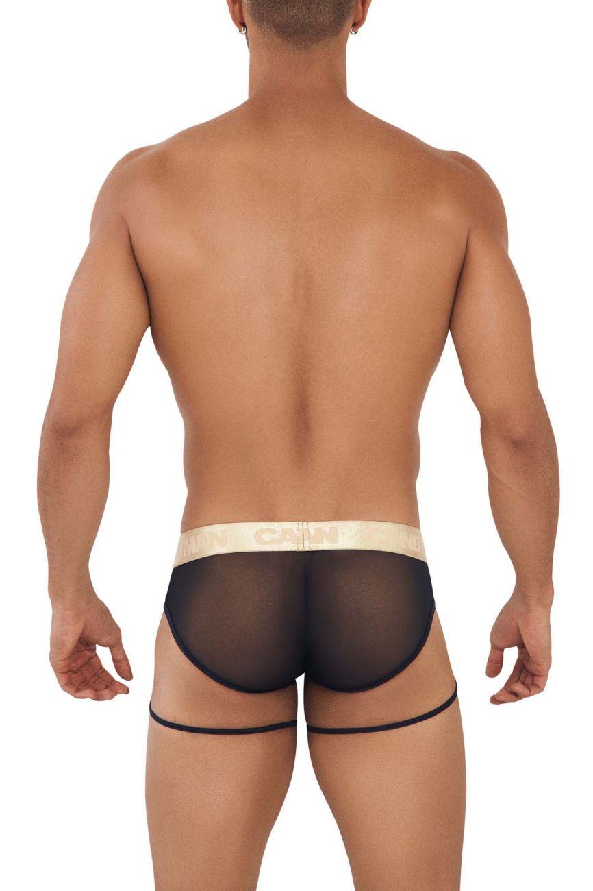 CandyMan 99722 Garter Mesh Briefs Color Black - DealByEthan.gay loves CandyMan