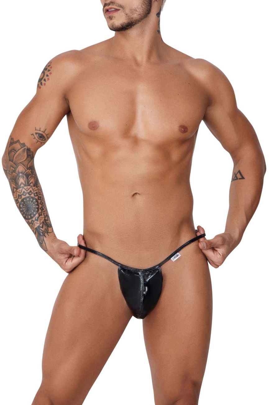 CandyMan 99738 Gloss G-String Color Black - DealByEthan.gay loves CandyMan