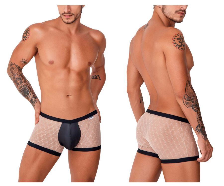 CandyMan 99750 Lace Trunks Color Nude-Black - DealByEthan.gay loves CandyMan