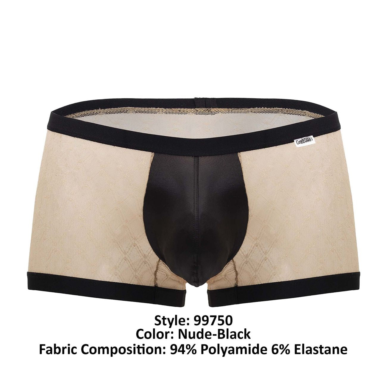 CandyMan 99750 Lace Trunks Color Nude-Black - DealByEthan.gay loves CandyMan