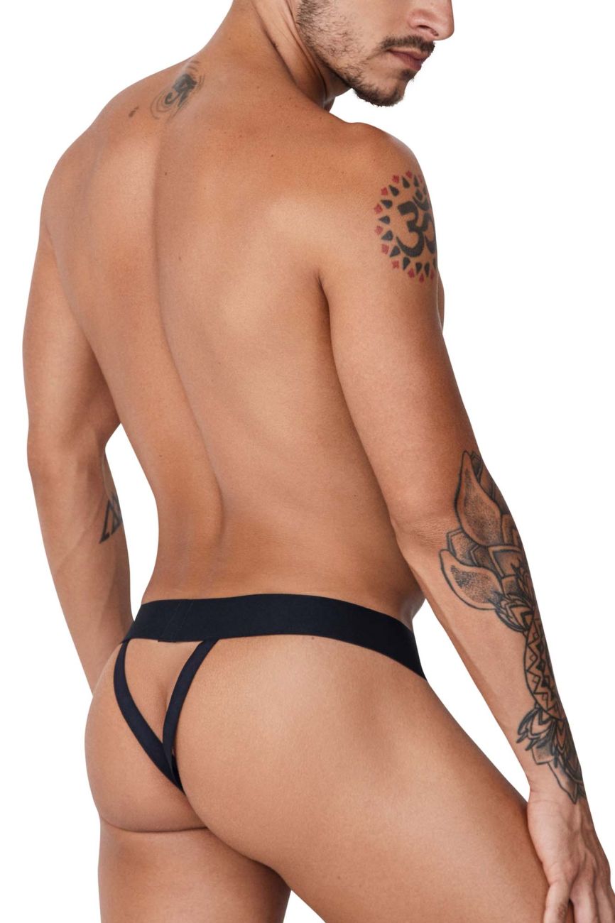 CandyMan 99755 Fringe Thongs Color Black - DealByEthan.gay loves CandyMan