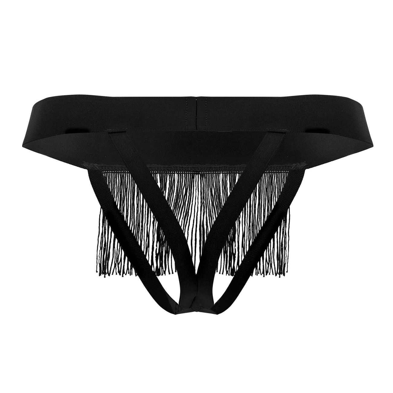 CandyMan 99755 Fringe Thongs Color Black - DealByEthan.gay loves CandyMan