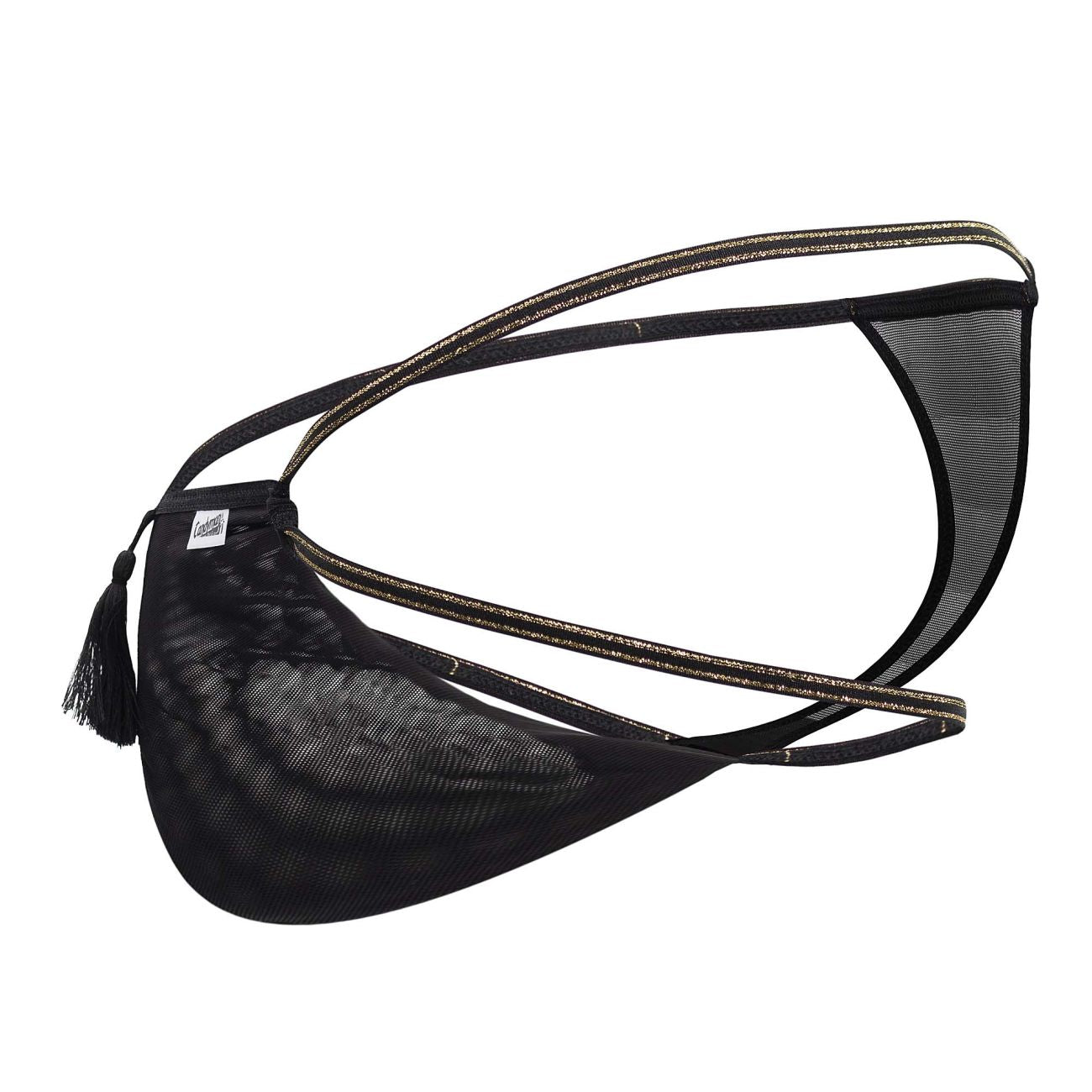 CandyMan 99756 Fringe Thongs Color Black - DealByEthan.gay loves CandyMan