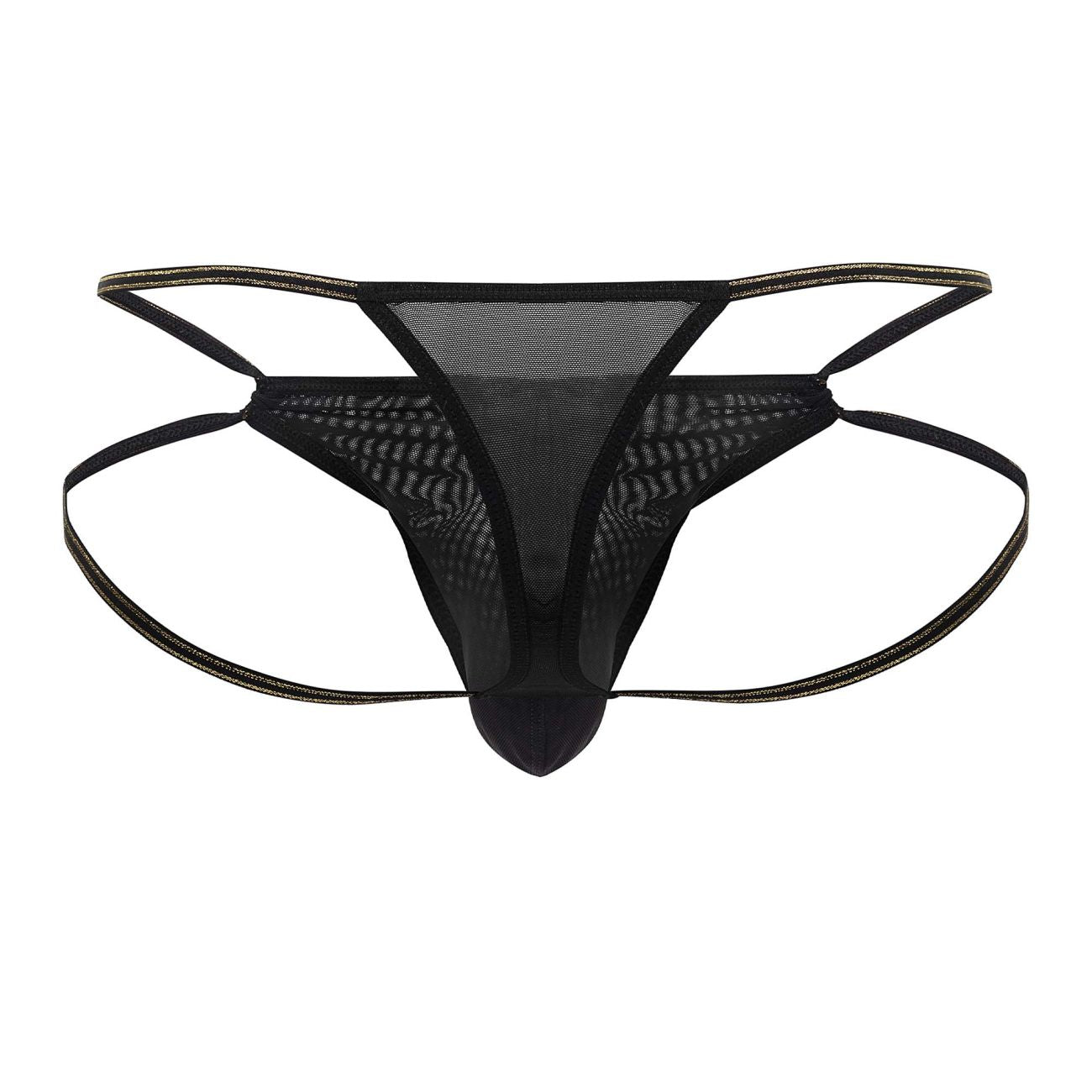 CandyMan 99756 Fringe Thongs Color Black - DealByEthan.gay loves CandyMan