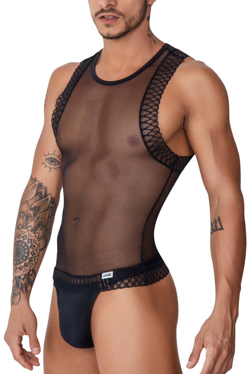 CandyMan 99758 Mesh Tank Top Color Black - DealByEthan.gay loves CandyMan