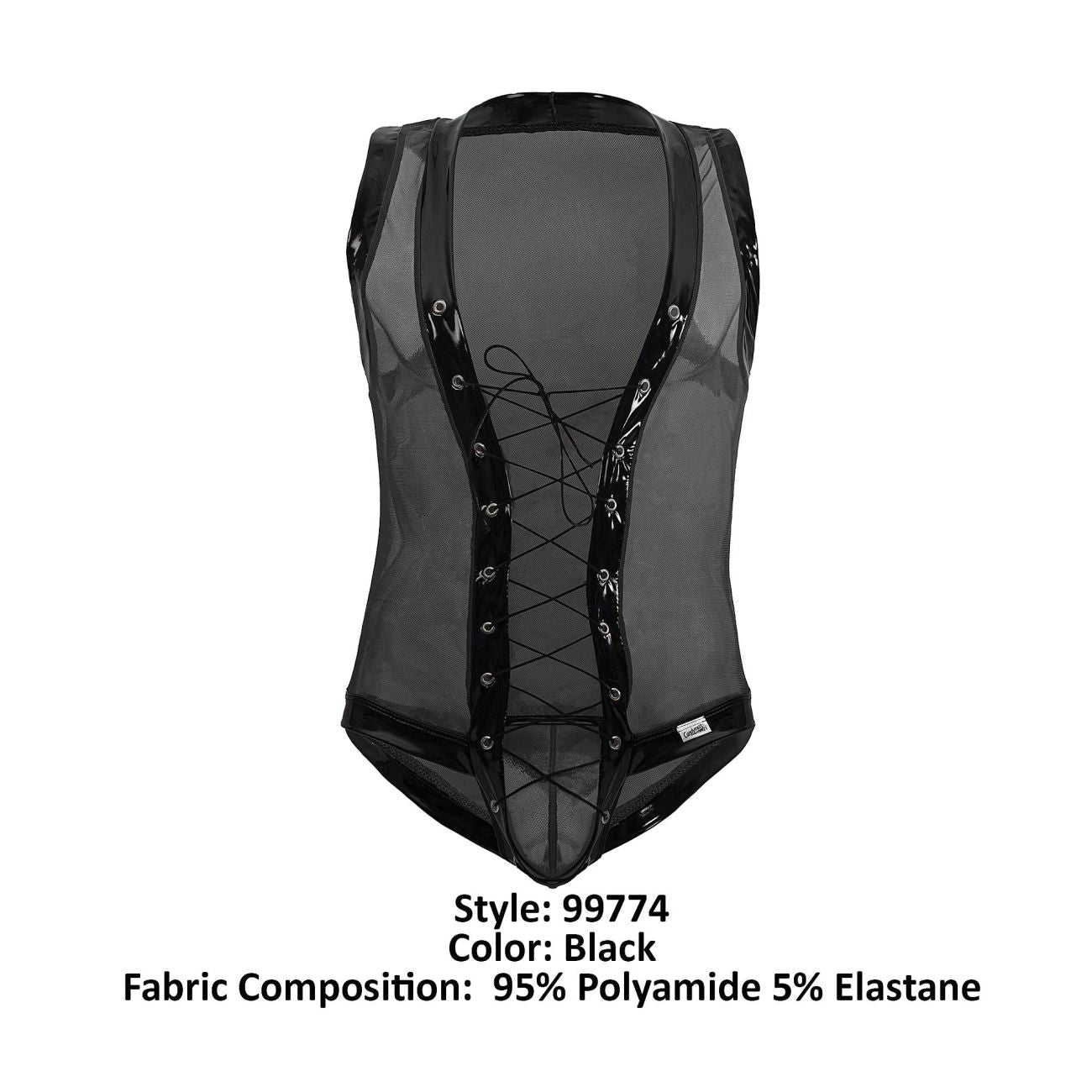 CandyMan 99774 Gladiator Bodysuit Color Black - DealByEthan.gay loves CandyMan