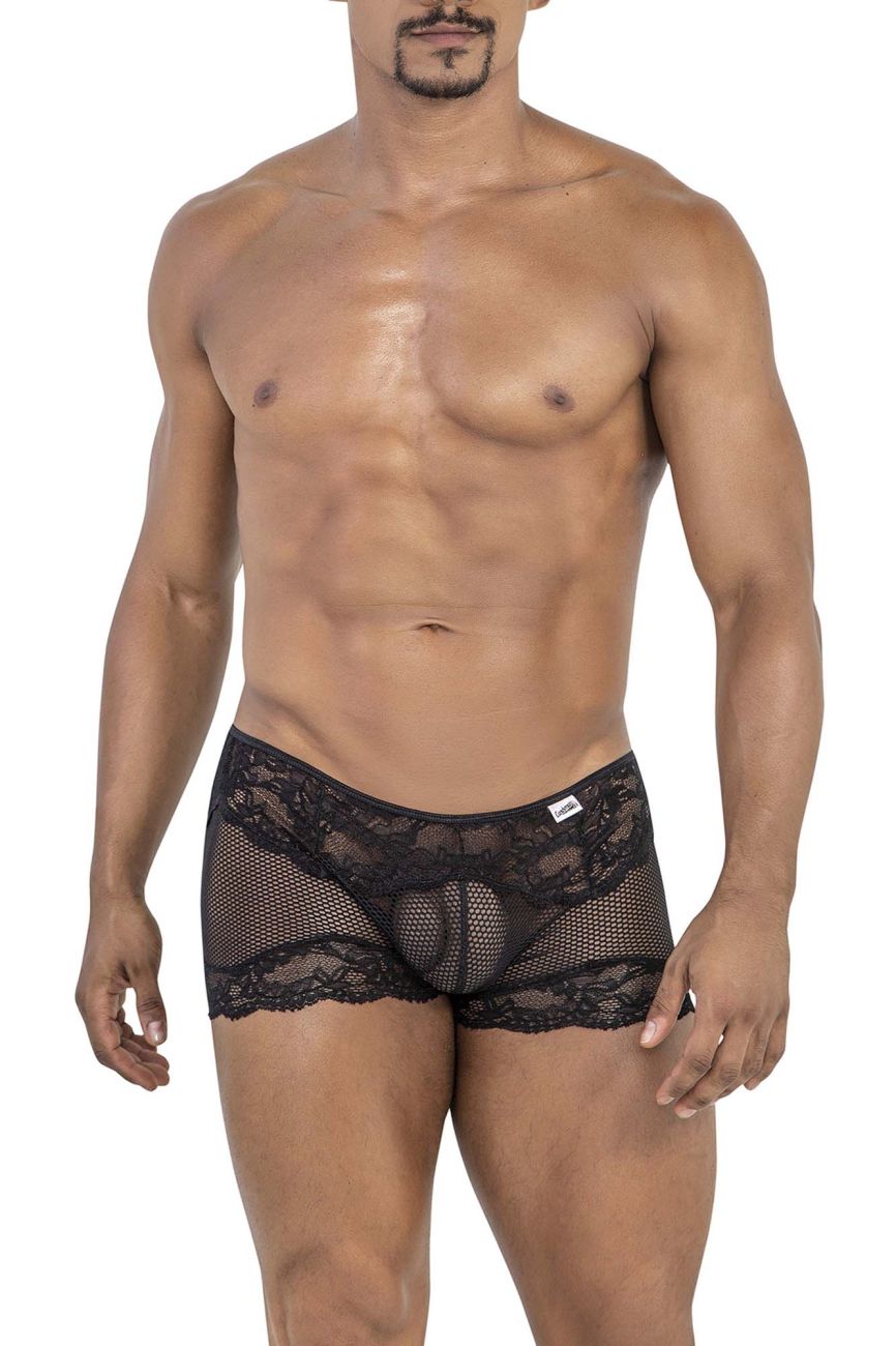CandyMan 99779 Mesh Lace Trunks Color Black - DealByEthan.gay loves CandyMan