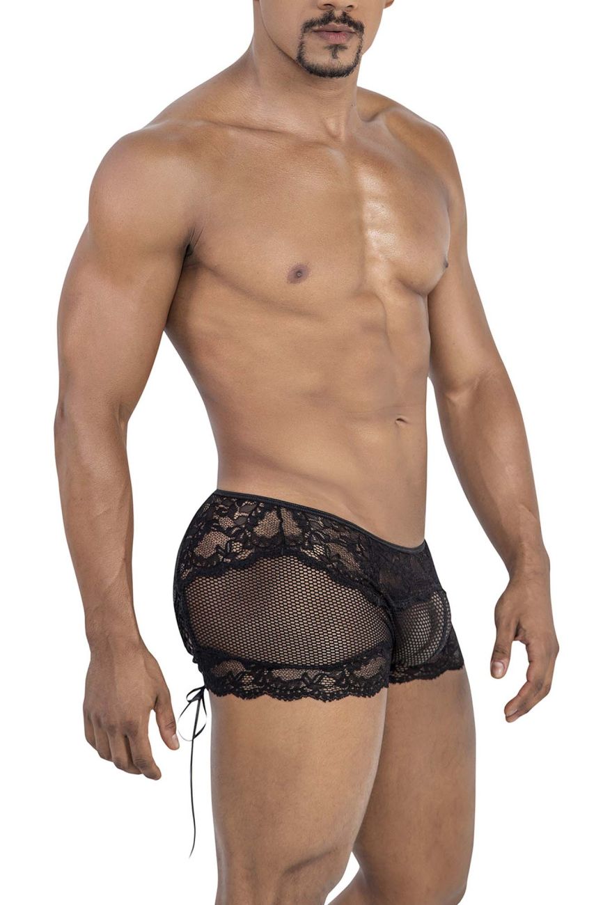 CandyMan 99779 Mesh Lace Trunks Color Black - DealByEthan.gay loves CandyMan
