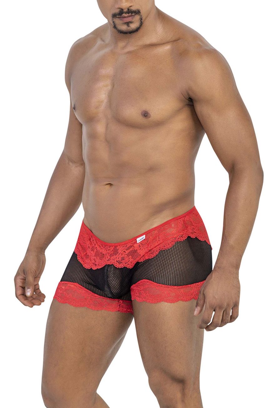 CandyMan 99779 Mesh Lace Trunks Color Black - DealByEthan.gay loves CandyMan
