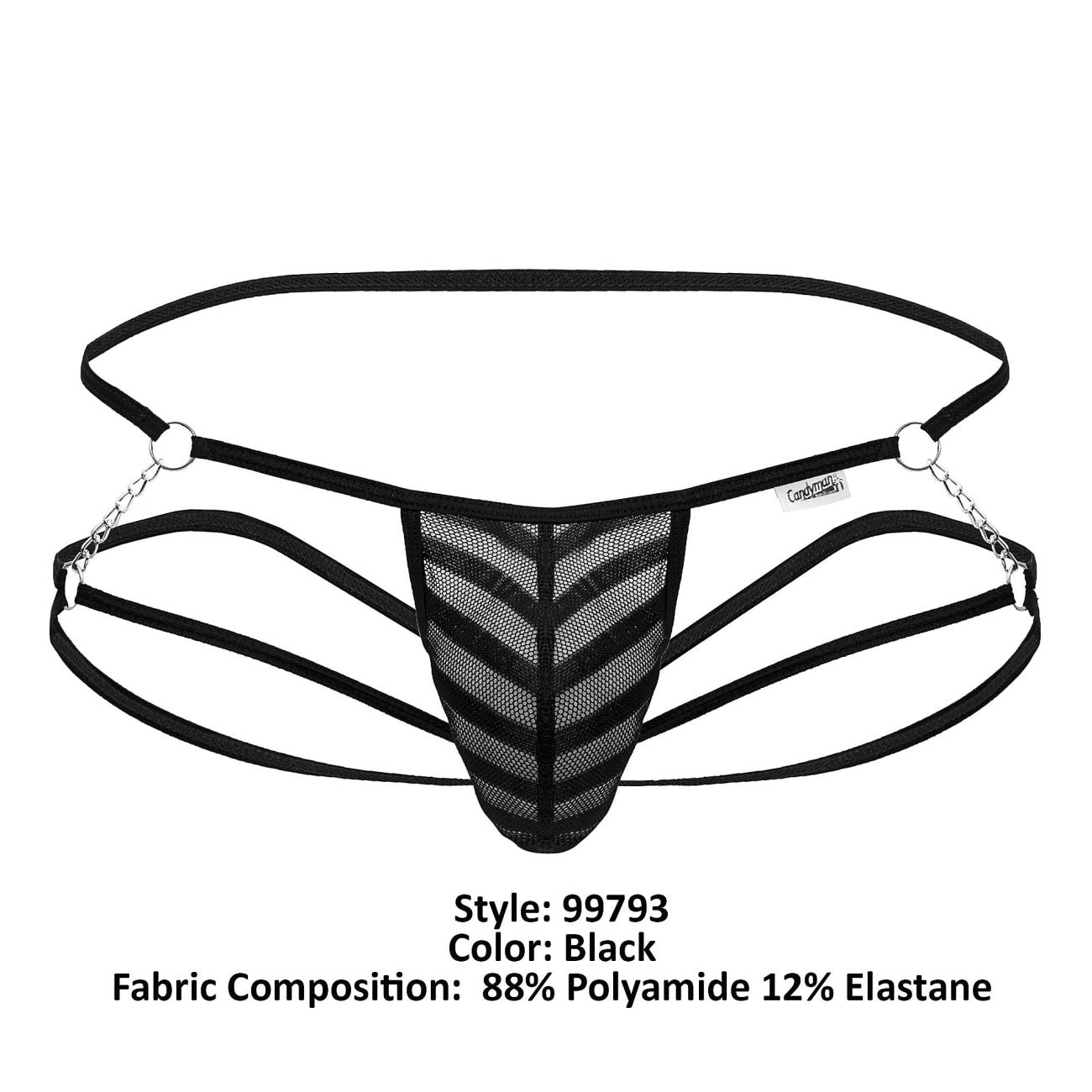 CandyMan 99793 Mesh Jock Thongs Color Black - DealByEthan.gay loves CandyMan