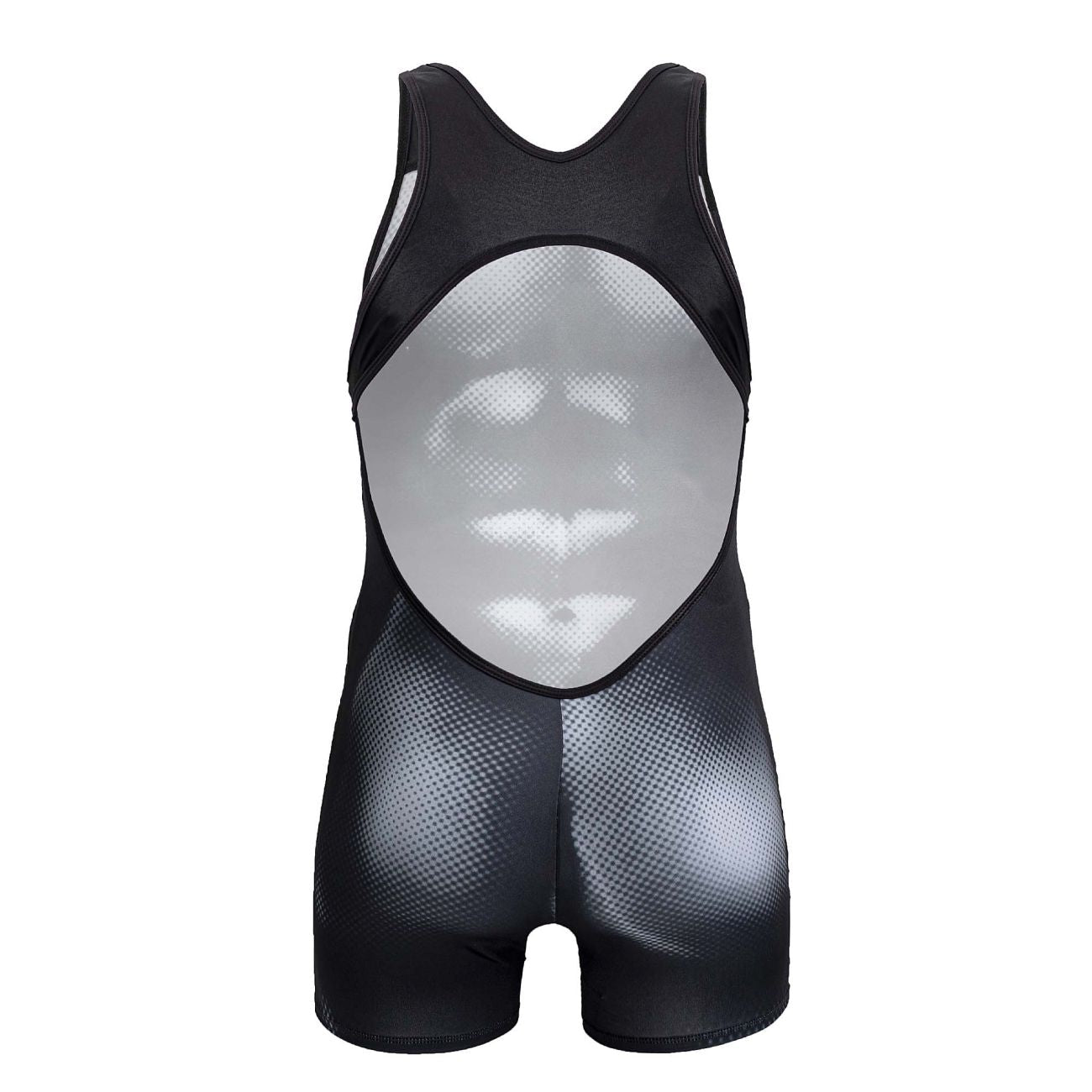 CandyMan 99796 Muscle Onesie Bodysuit Color Black-White - DealByEthan.gay loves CandyMan