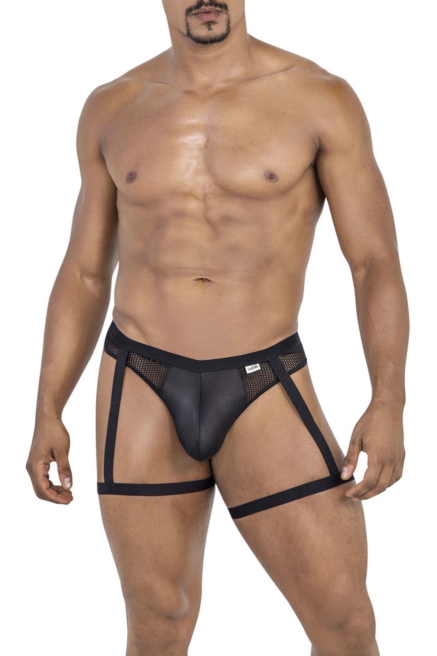 CandyMan 99798 Garter Mesh Thongs Color Black - DealByEthan.gay loves CandyMan