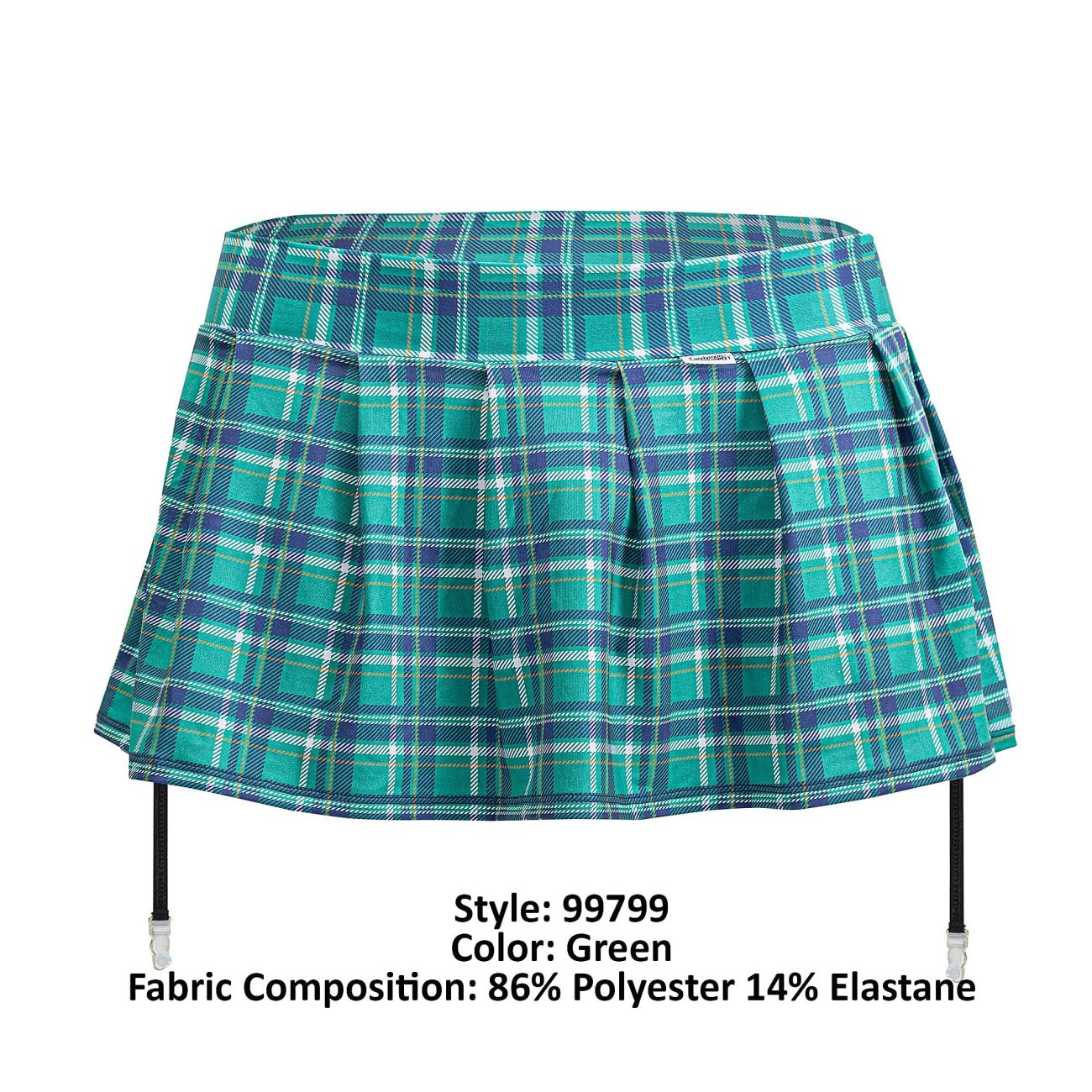 CandyMan 99799 Garter Outfit Color Green - DealByEthan.gay loves CandyMan