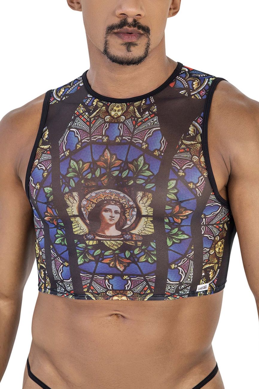 CandyMan 99805 Stained Glass Tank Top Color Black-Print - DealByEthan.gay loves CandyMan