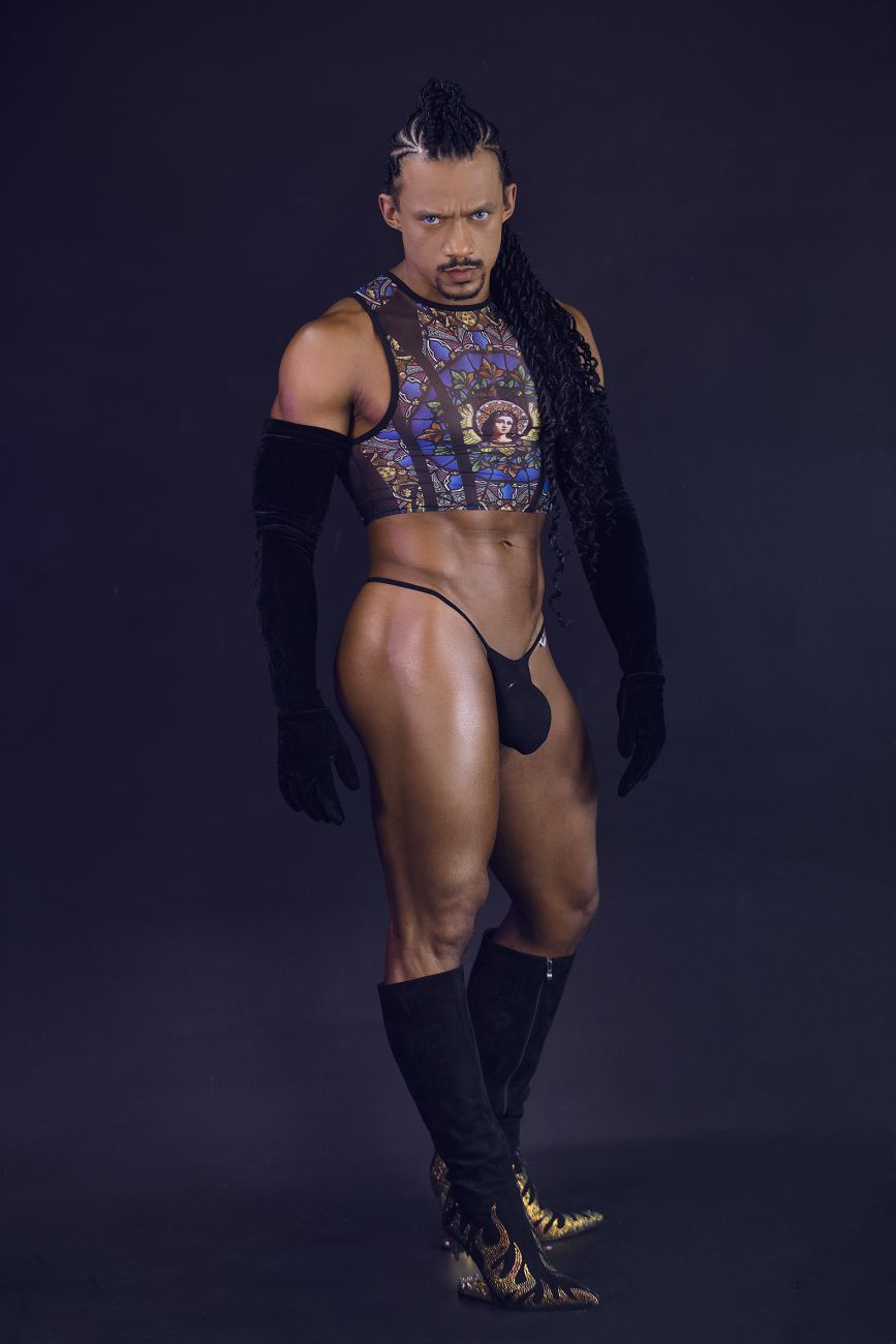 CandyMan 99805 Stained Glass Tank Top Color Black-Print - DealByEthan.gay loves CandyMan