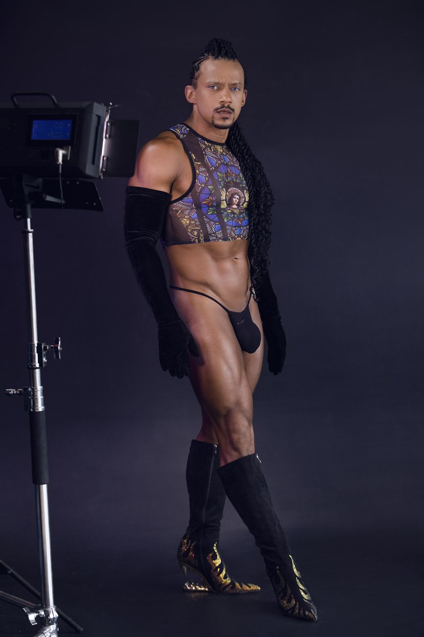 CandyMan 99805 Stained Glass Tank Top Color Black-Print - DealByEthan.gay loves CandyMan