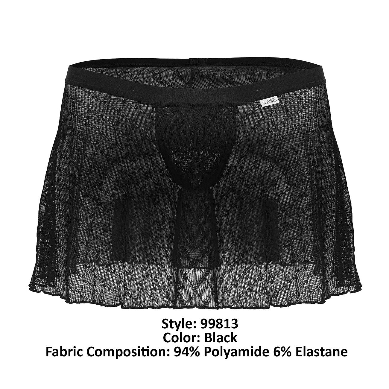 CandyMan 99813 Mesh Skirt Color Black - DealByEthan.gay loves CandyMan
