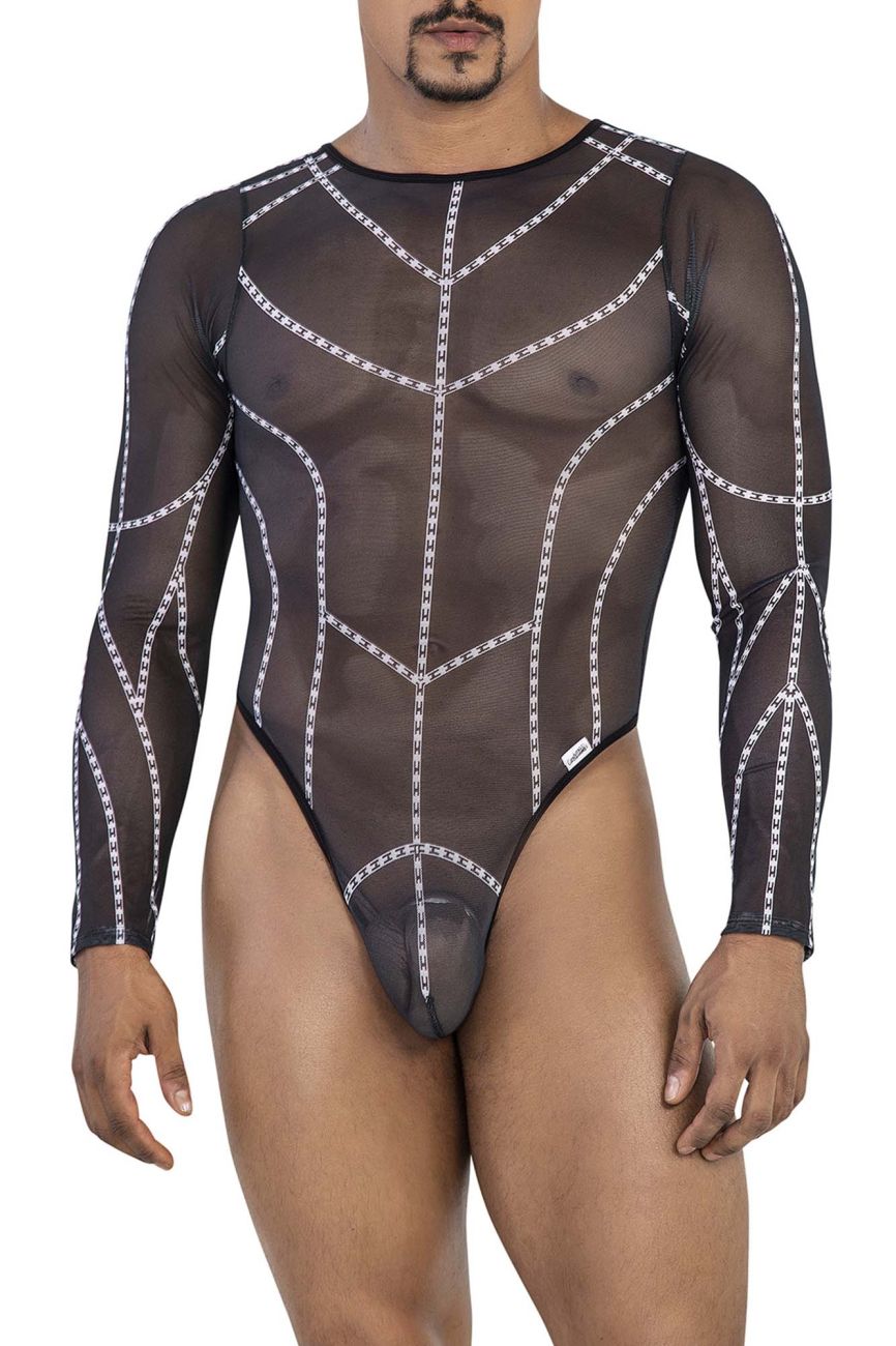 CandyMan 99816 Mesh Bodysuit Color Black - DealByEthan.gay loves CandyMan