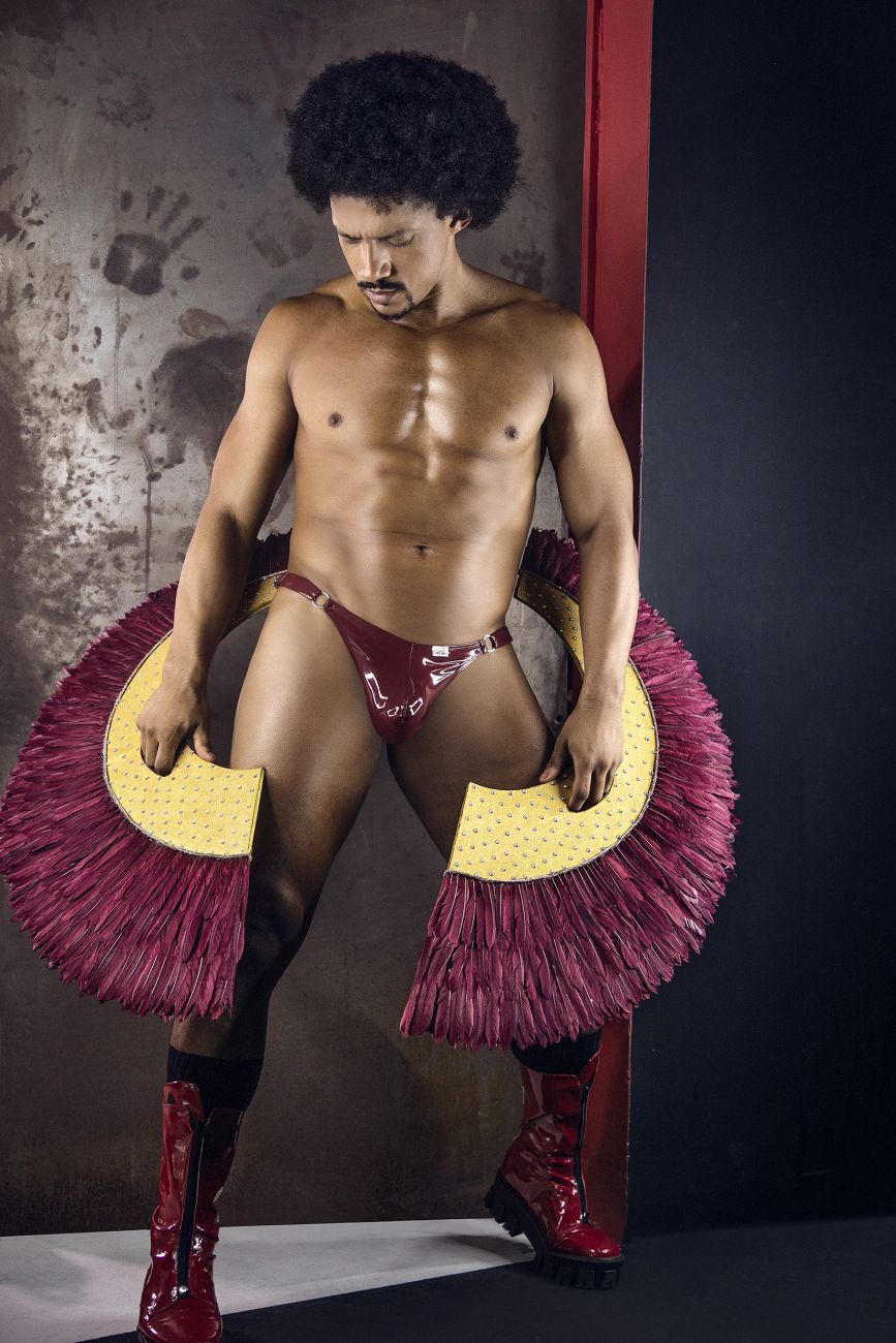 CandyMan 99819 Dom Thongs Color Gloss Wine - DealByEthan.gay loves CandyMan