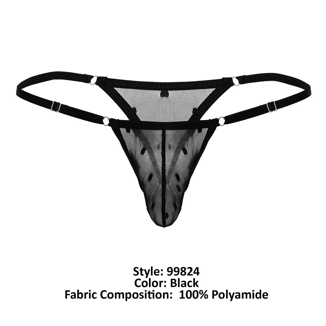 CandyMan 99824 Mesh Thongs Color Black - DealByEthan.gay loves CandyMan
