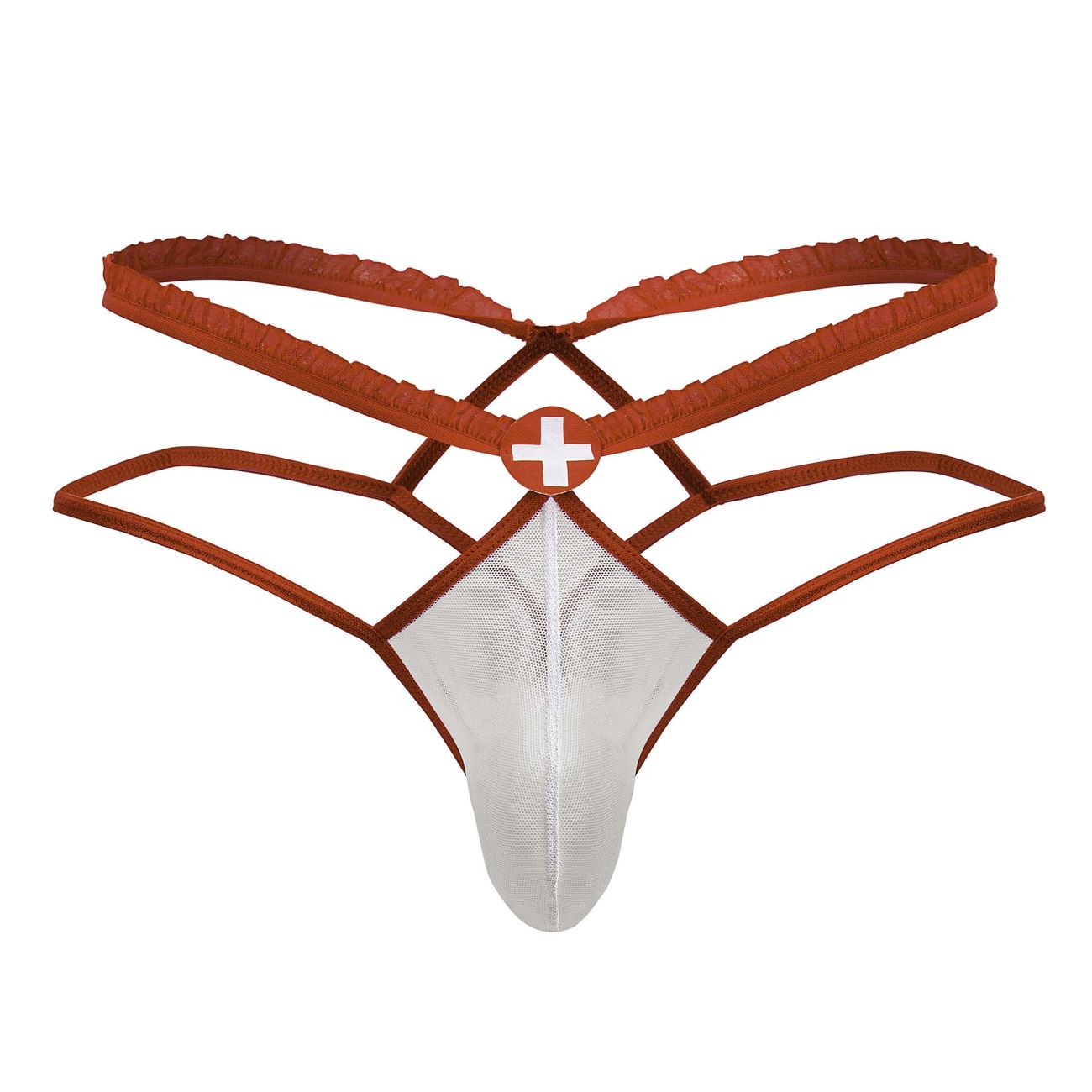 CandyMan 99833 Murse Thongs Color Red-White - DealByEthan.gay loves CandyMan