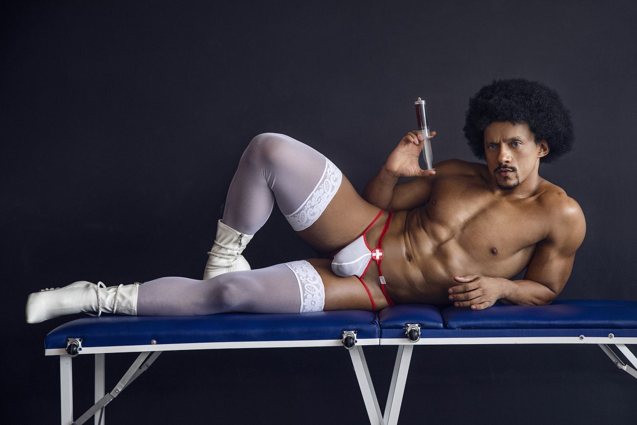 CandyMan 99833 Murse Thongs Color Red-White - DealByEthan.gay loves CandyMan
