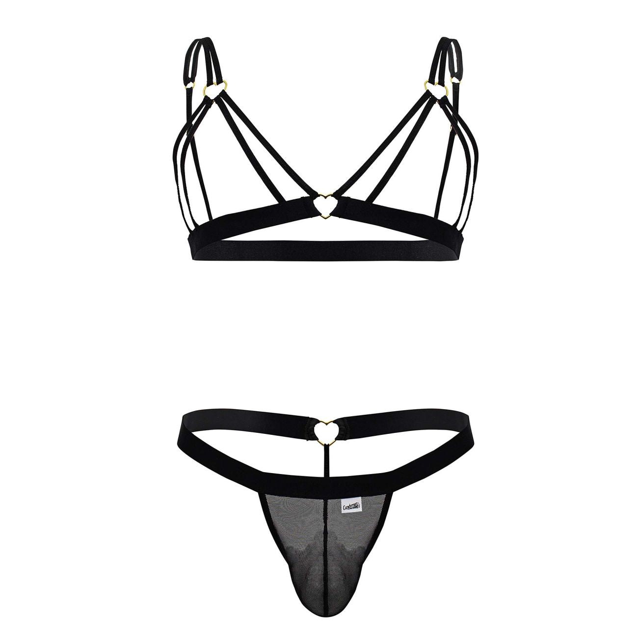 CandyMan 99838 Two Piece Outfit Color Black