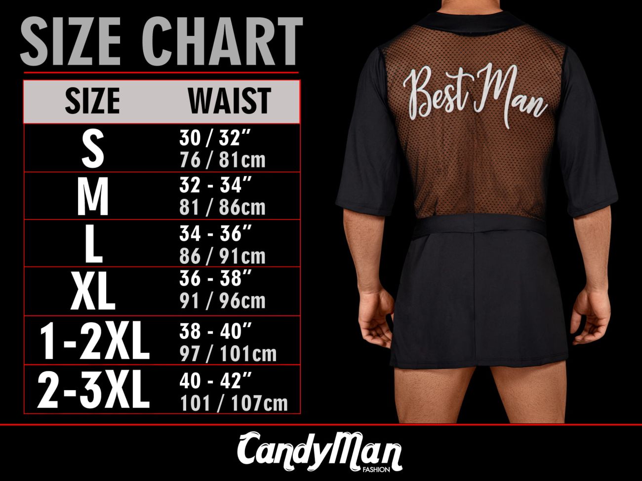 CandyMan 99838 Two Piece Outfit Color Black