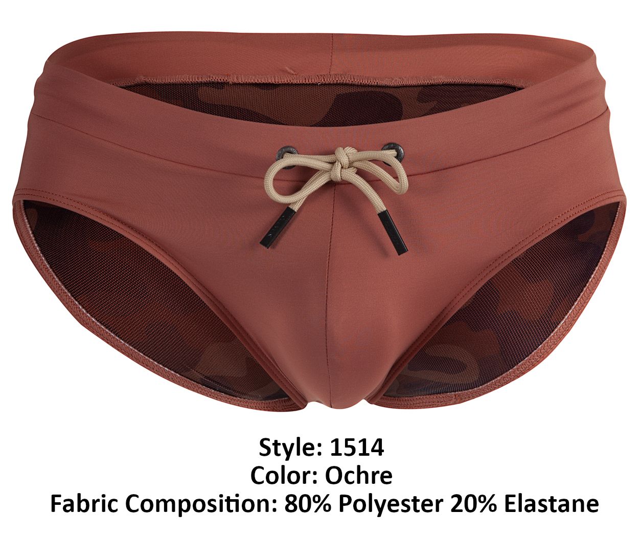 Clever 1514 Acqua Swim Briefs Color Ochre - DealByEthan.gay loves Clever