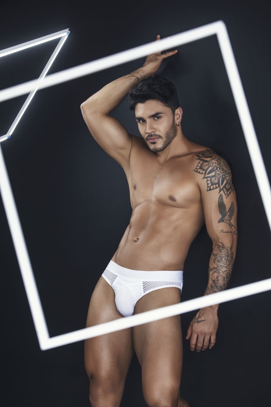 Clever 1532 Swirl Briefs Color White - DealByEthan.gay loves Clever